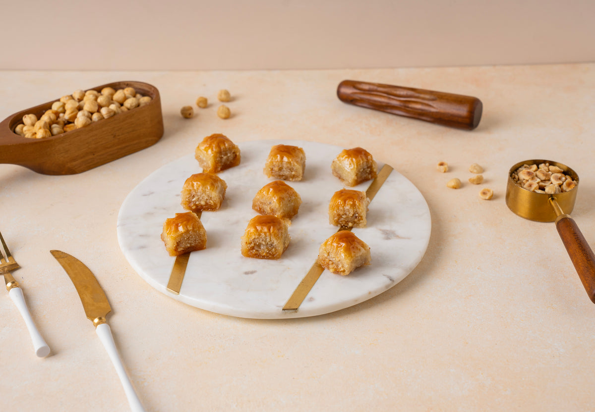 Hazelnut Misket Baklava — Hazelnut Baklava Bites