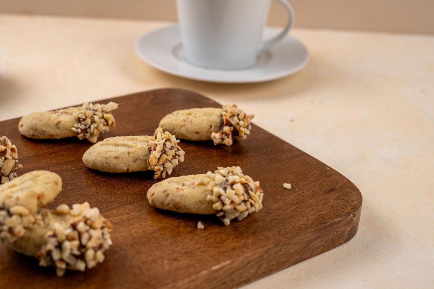 Leaf Cookie, Handmade Gourmet Cookies, Housewarming Cookie Gift Box, Coffee & Tea Treats, Chocolate Hazelnut Cookies, Fr