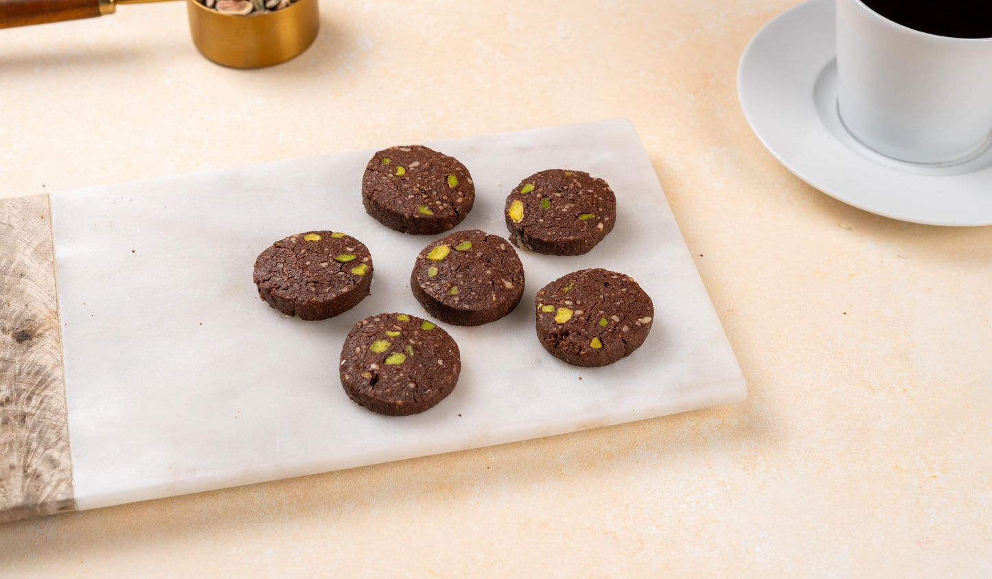 Mini Pistachio Cookies, Chocolate Chip Cookies, Handmade Gourmet Cookie Gift Box, Wedding Treats, Coffee & Tea Snack