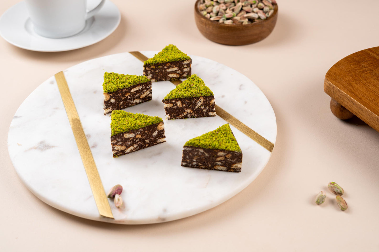 Pistachio Mosaic Cake, Chocolate Biscuit Cake, Handmade Gourmet Cake, Birthday Cake Gift Box, Turkish pastry