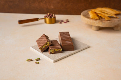 Milk Chocolate with Antep Pistachio & Turkish Baklava