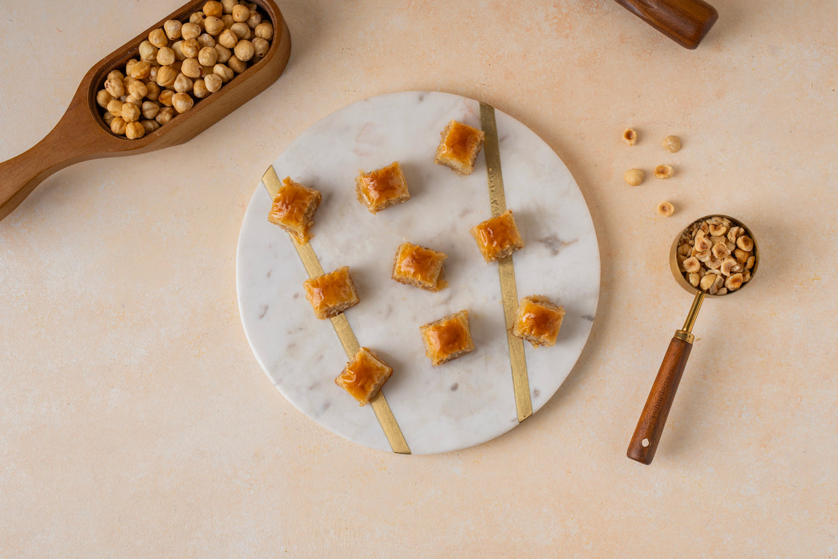 Hazelnut Misket Baklava — Hazelnut Baklava Bites
