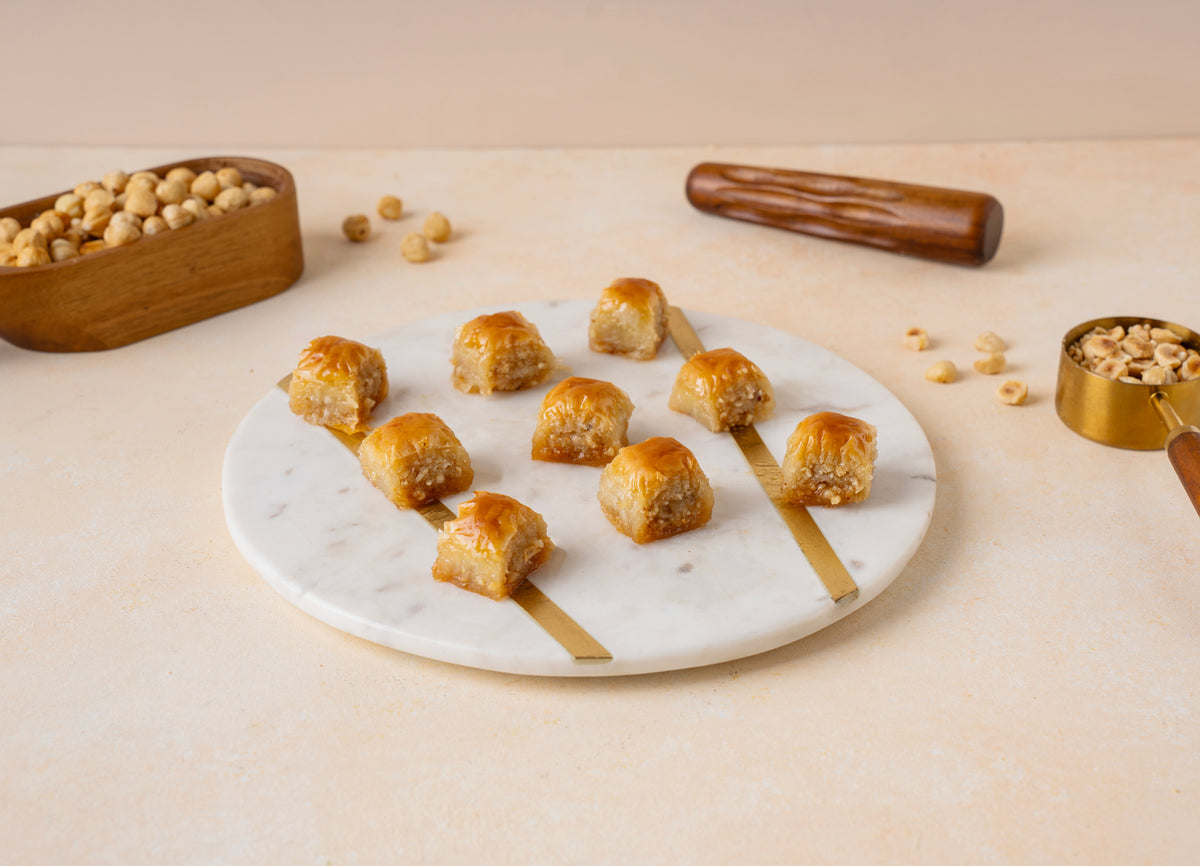 Hazelnut Misket Baklava — Hazelnut Baklava Bites