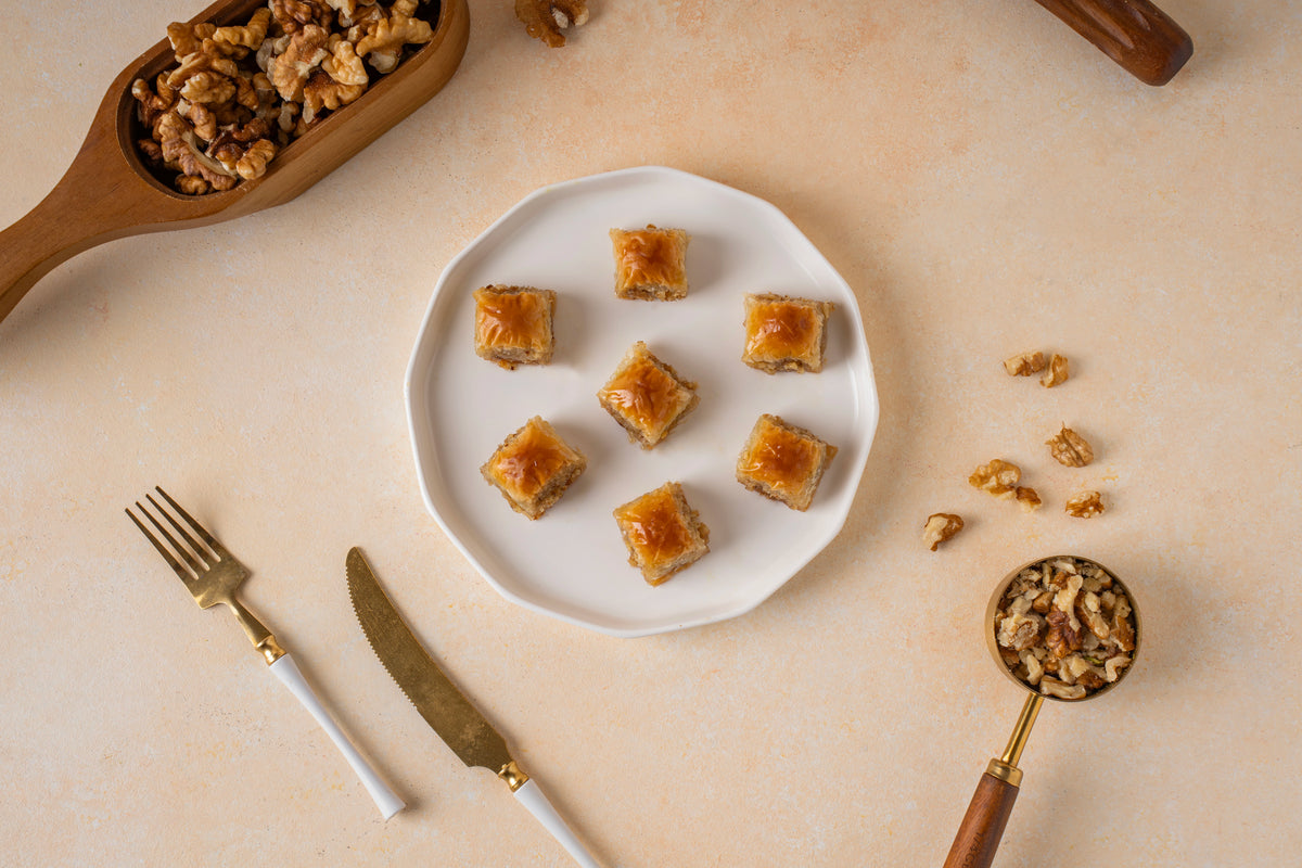 Walnut Misket Baklava — Walnut Baklava Bites