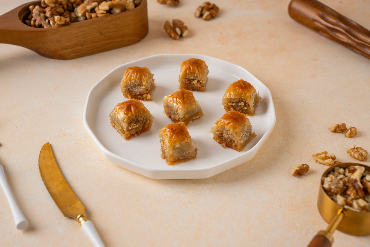 Walnut Misket Baklava — Walnut Baklava Bites