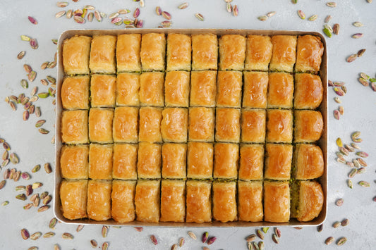 Turkish Baklava, Fresh Pistachio Handmade Baklava, Gourmet Dessert Gift Box, Ottoman Baklava Sweets,