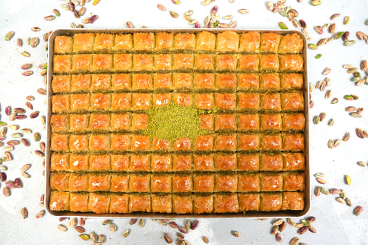 Homemade Turkish Baklava, Snack Pistachio Dessert, Handmade Gourmet Dessert, Mini Turkish Baklava Gift