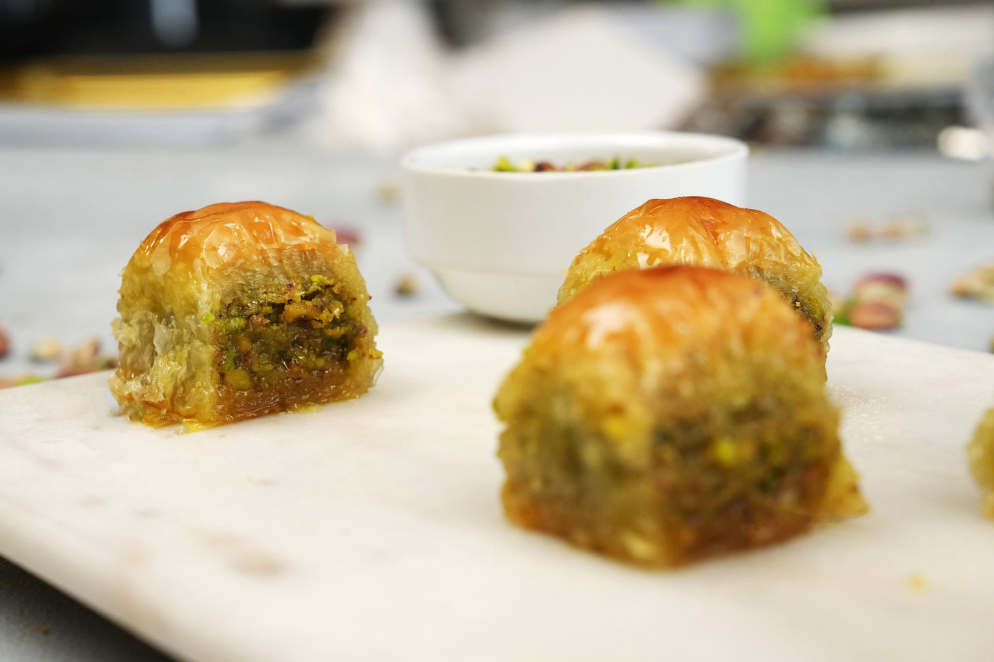 Pistachio Baklava Bites — Round & Crispy (Fıstıklı Misket)