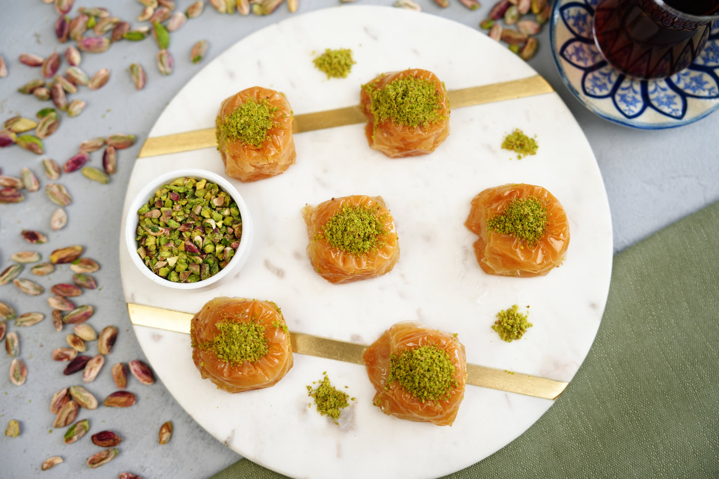 Nightingale's Nest Baklava — Pistachio Filled (Bülbül Yuvası)