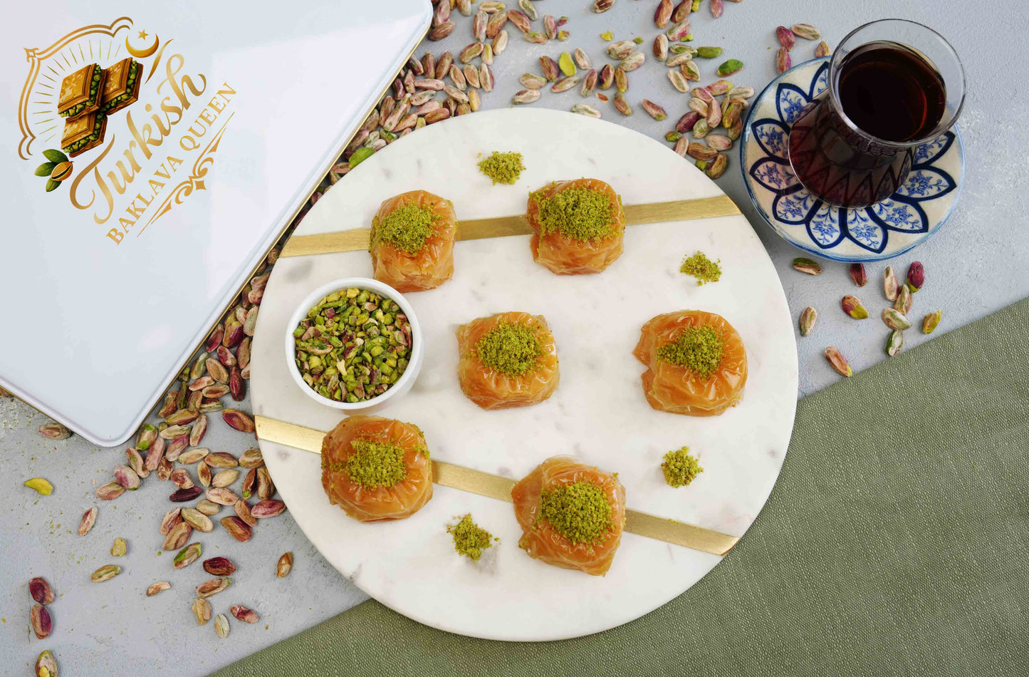 Nightingale's Nest Baklava — Pistachio Filled (Bülbül Yuvası)