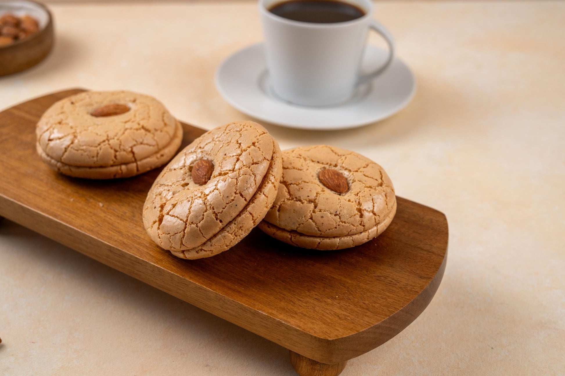 Turkish Acibadem Cookies, Almond Turkish Macarons, Handmade Gourmet Cookies, Traditional Turkish Dessert, Coffee Treat D