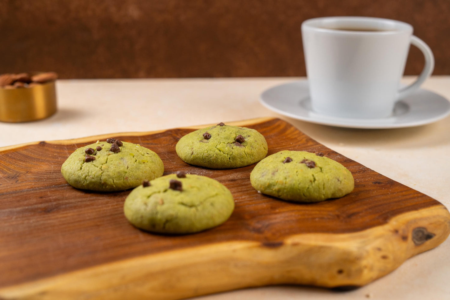 Pistachio Cookies, Handmade Gourmet Cookies, Birthday Cookie Gift Box, Coffee & Tea Treats, Chocolate Pistachio Cookies