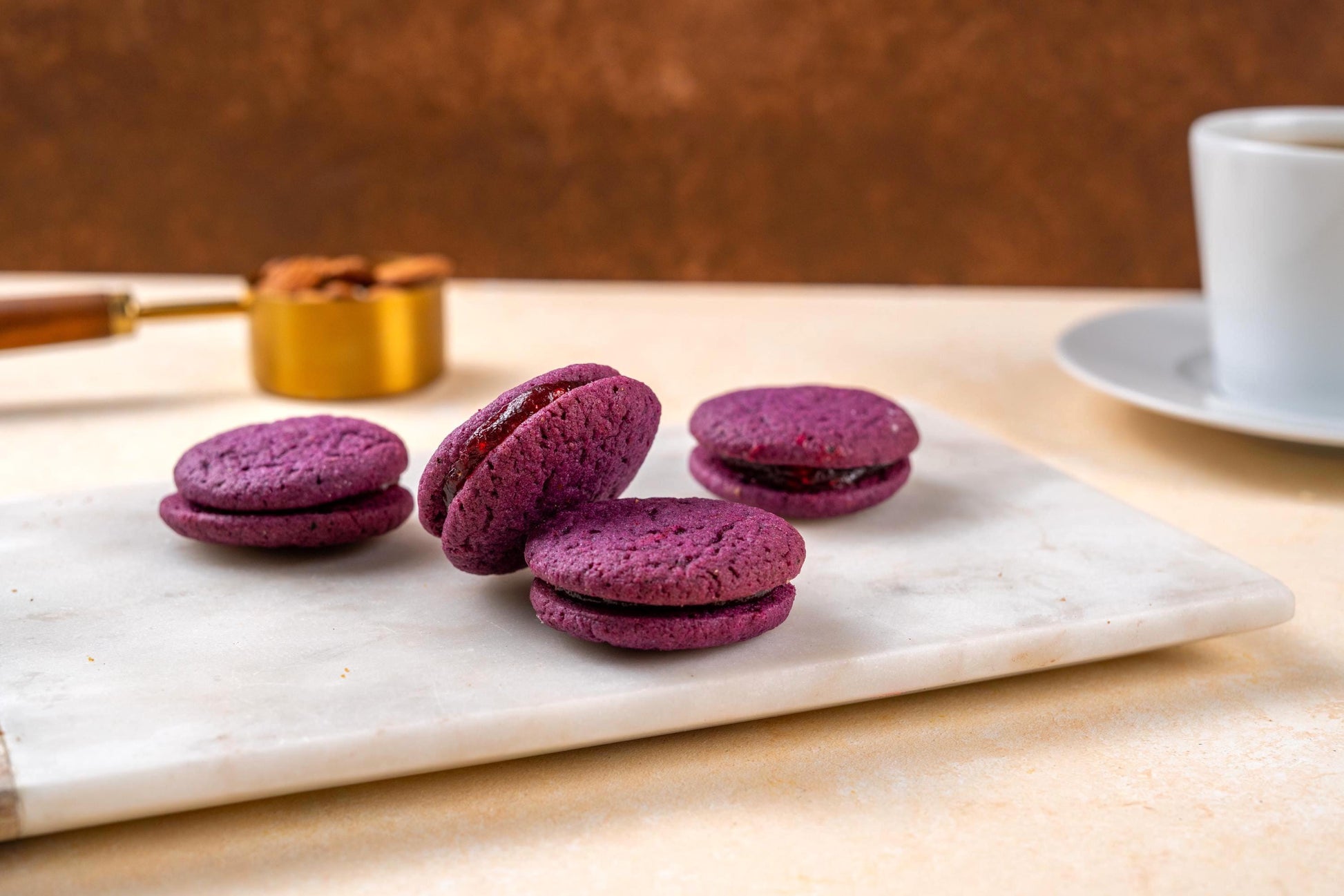 Blueberry Double Chocolate Cookies, Raspberry Filled Cookies, Housewarming Gift Box, Gourmet Cookie Treats, Coffee & Tea