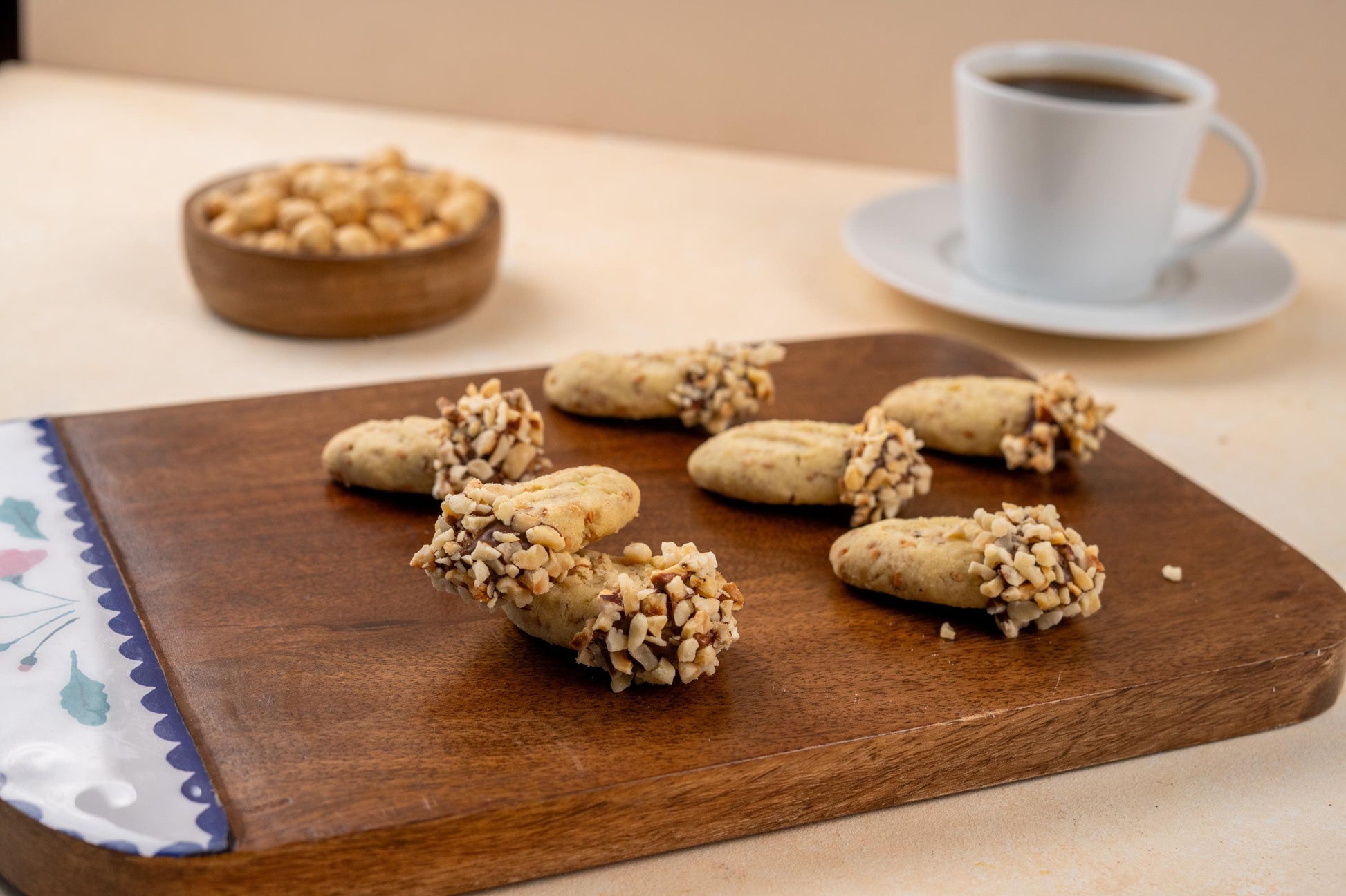 Leaf Cookie, Handmade Gourmet Cookies, Housewarming Cookie Gift Box, Coffee & Tea Treats, Chocolate Hazelnut Cookies, Fr