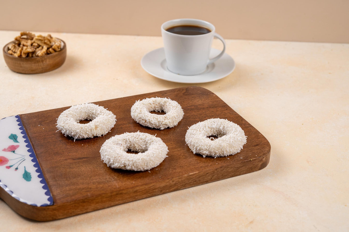 Turkish Cookies, Coconut White Chocolate Ring Cookies, Gourmet Bakery Treats, Coffee Snack Gift Box