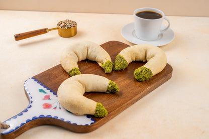 Apple Crescent Cookies, Cinnamon Apple Filled Cookies, Handmade Turkish Cookies, Wedding Dessert Gift Box, Coffee & Tea 
