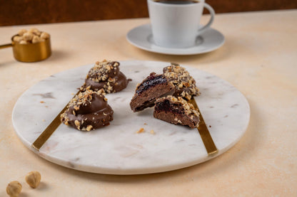 Cherry Puff Cookie, Chocolate Hazelnut Cherry Filled Cookie, Turkish Handmade Treat, Gift Box Cookie, Artisan Chocolate 