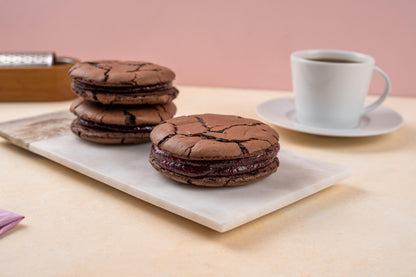 Raspberry Brownie Sandwich Cookies, Homemade Chocolate Dessert, Gourmet Bakery Treats, Wedding Treats