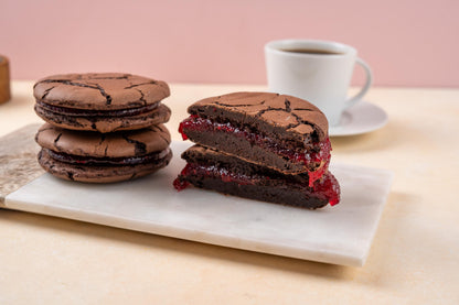 Raspberry Brownie Sandwich Cookies, Homemade Chocolate Dessert, Gourmet Bakery Treats, Wedding Treats