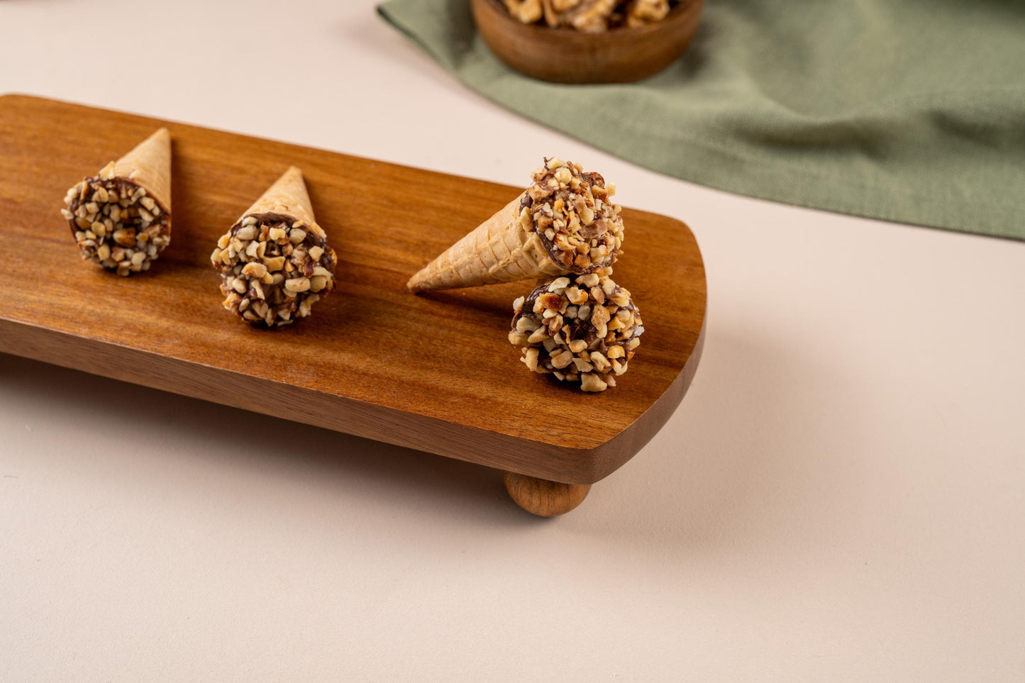 Mini Chocolate Cornet, Chocolate Cream Dessert Bites, Housewarming Dessert Gift, Gourmet New Home Treat Box