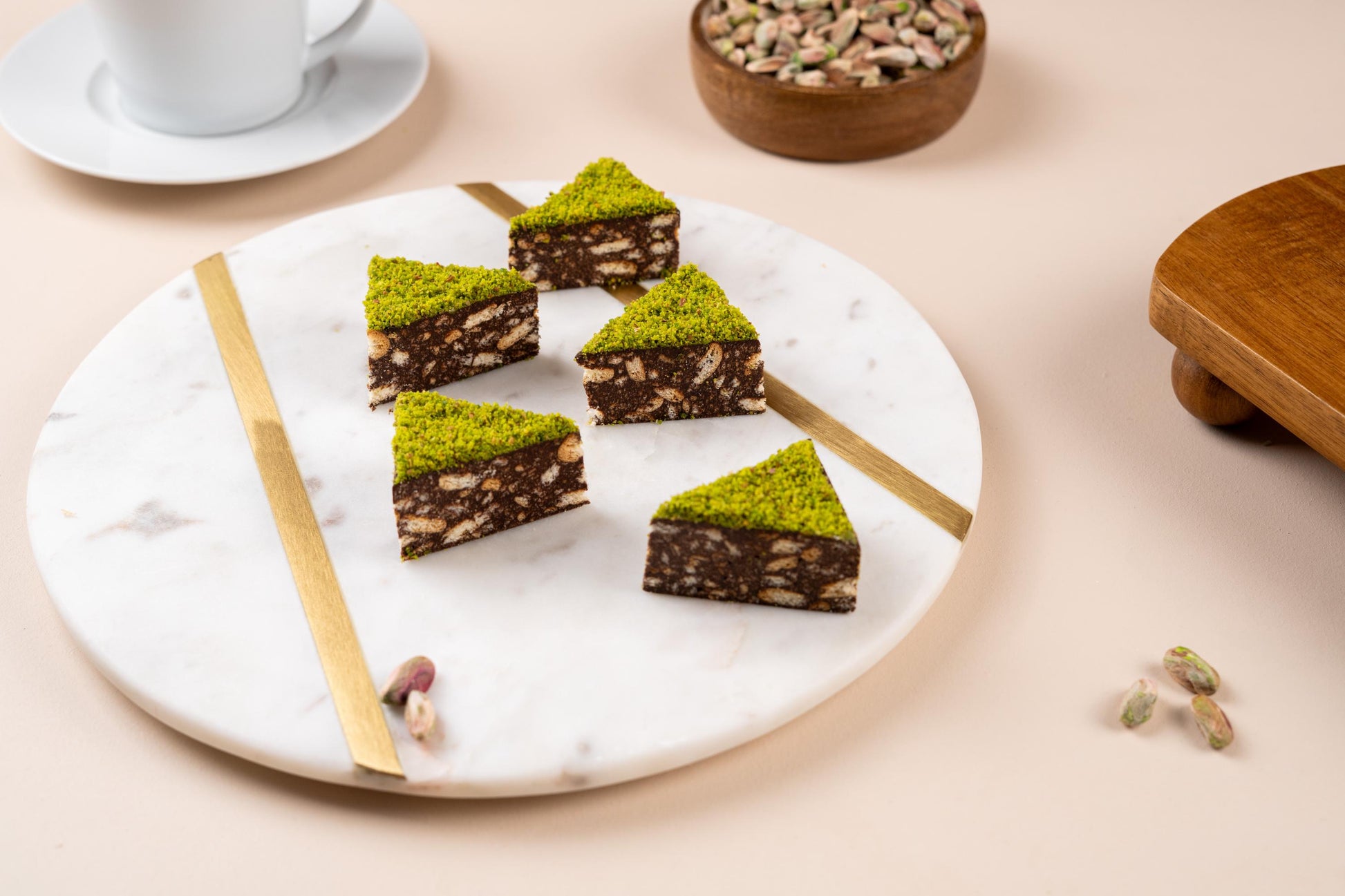 Pistachio Mosaic Cake, Chocolate Biscuit Cake, Handmade Gourmet Cake, Birthday Cake Gift Box, Turkish pastry