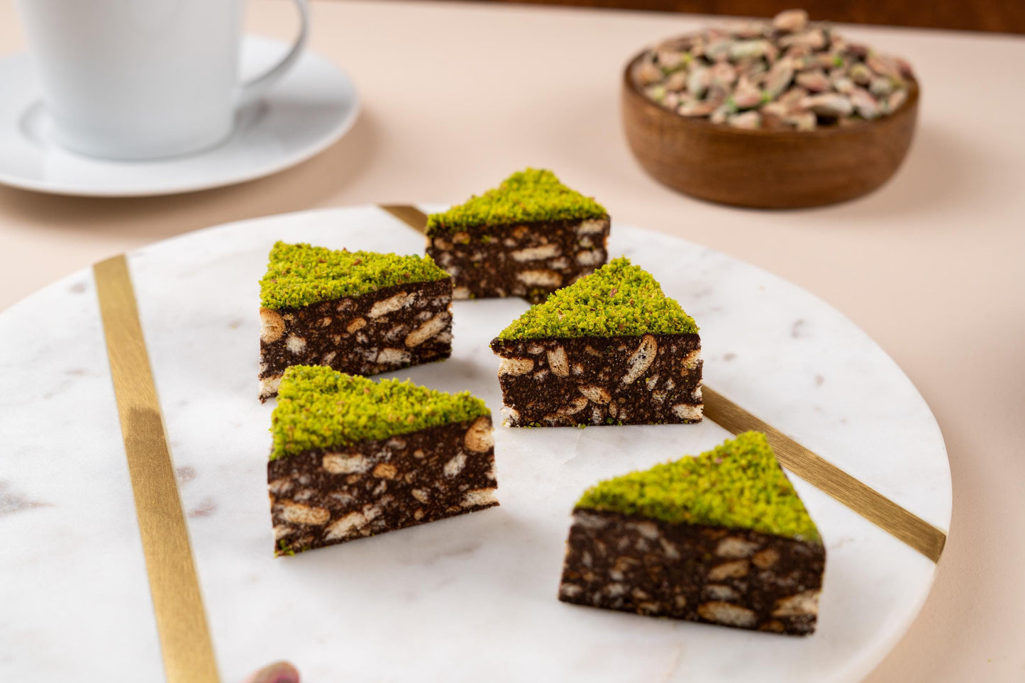 Pistachio Mosaic Cake, Chocolate Biscuit Cake, Handmade Gourmet Cake, Birthday Cake Gift Box, Turkish pastry