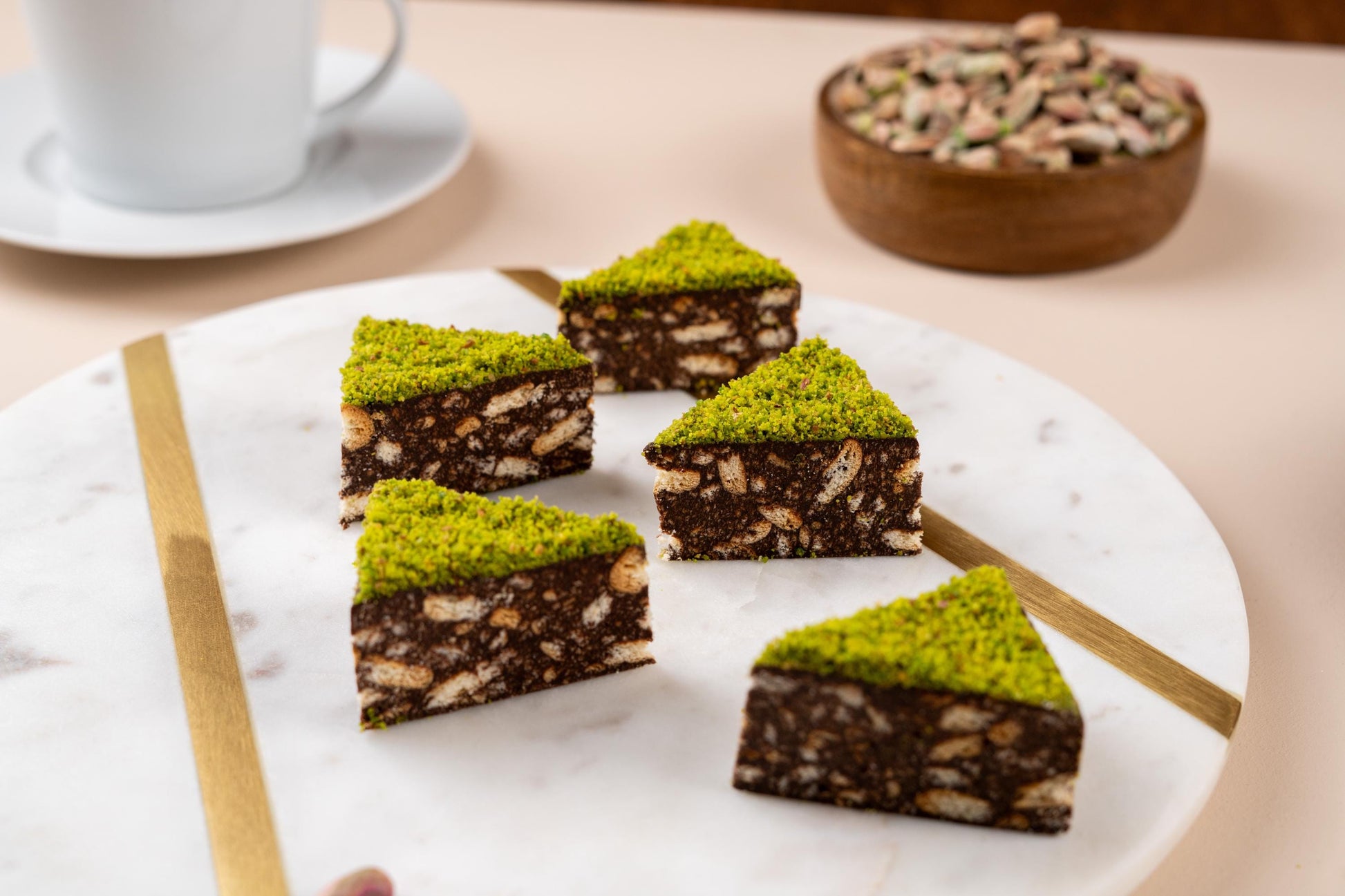 Pistachio Mosaic Cake, Chocolate Biscuit Cake, Handmade Gourmet Cake, Birthday Cake Gift Box, Turkish pastry