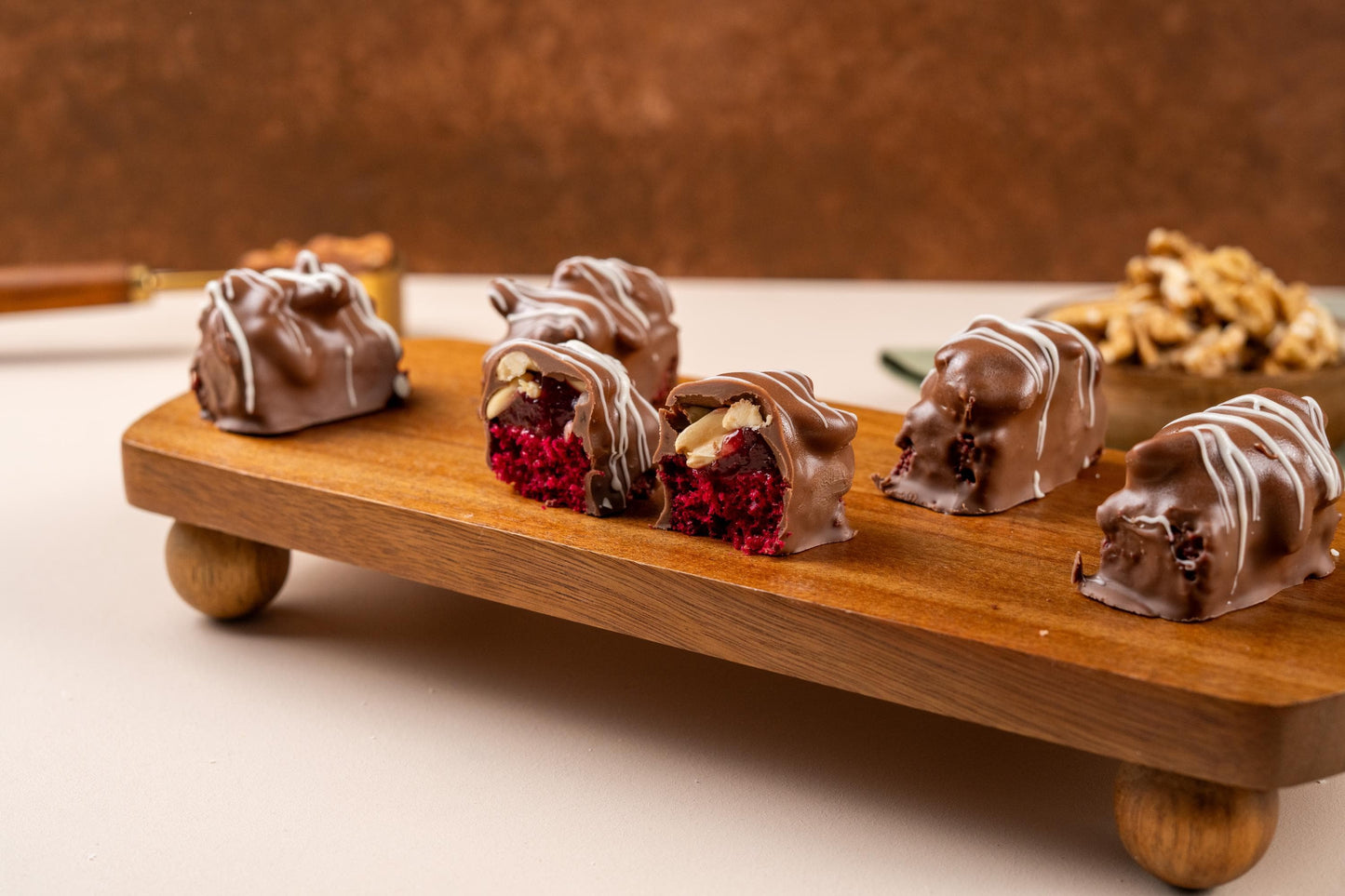 Cherry Chocolate Snack Bites, Chocolate Covered Cake Bites, Gourmet Party Treats, Birthday Dessert Gift Box