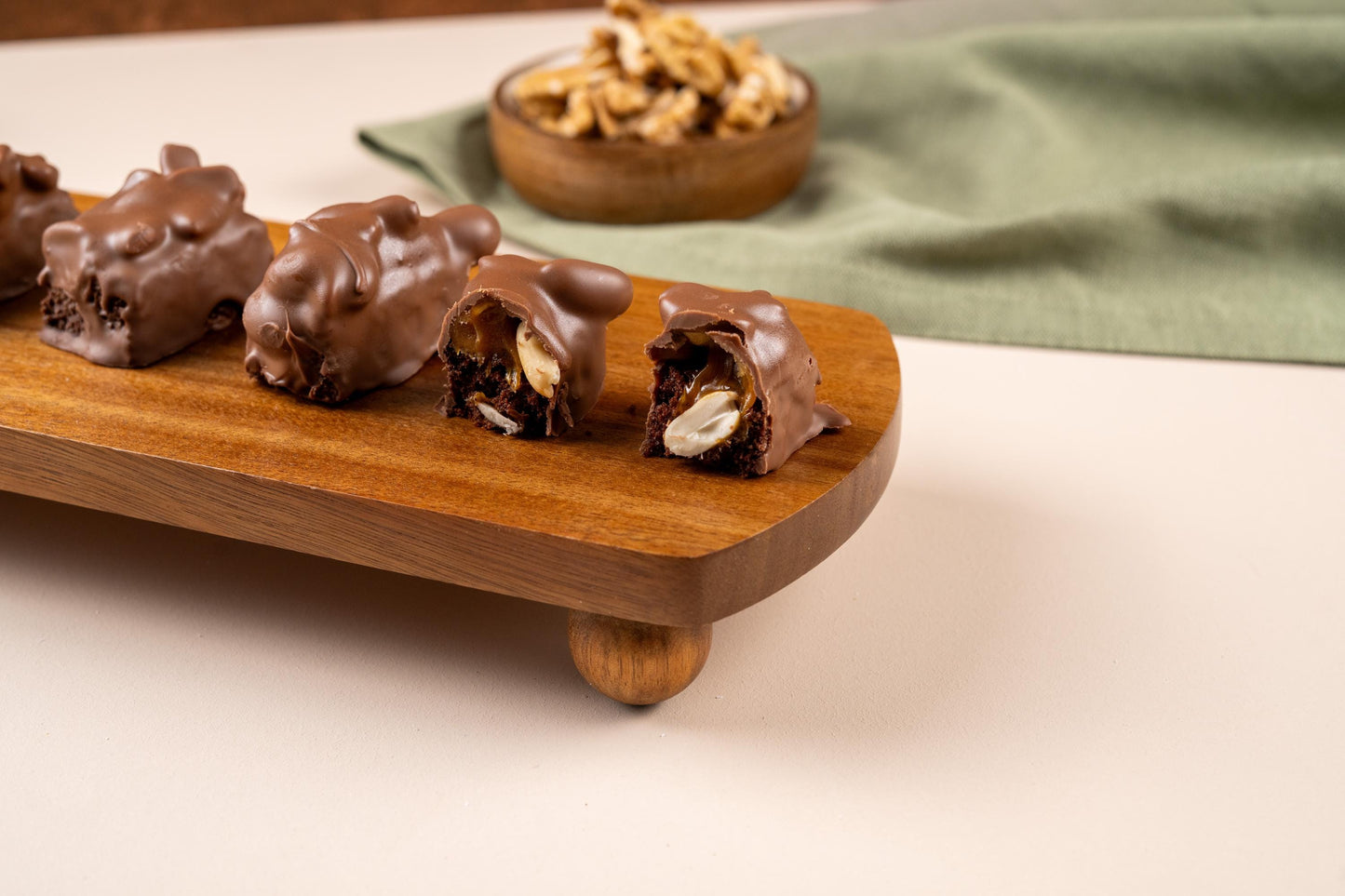 Caramel Chocolate Snack Bites, Chocolate Covered Cake Bites, Gourmet Party Treats, Wedding Dessert Gift Box