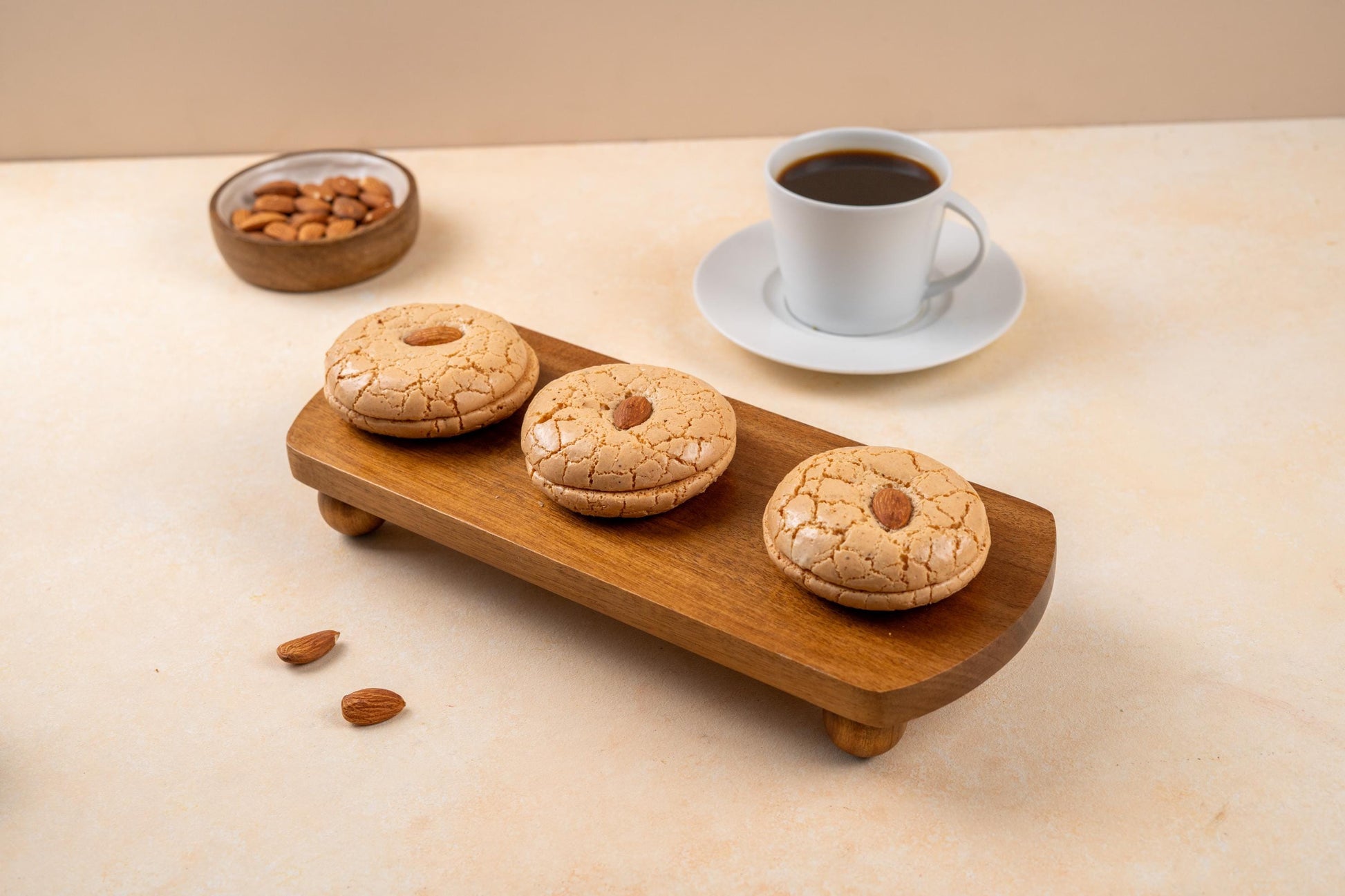 Turkish Acibadem Cookies, Almond Turkish Macarons, Handmade Gourmet Cookies, Traditional Turkish Dessert, Coffee Treat D