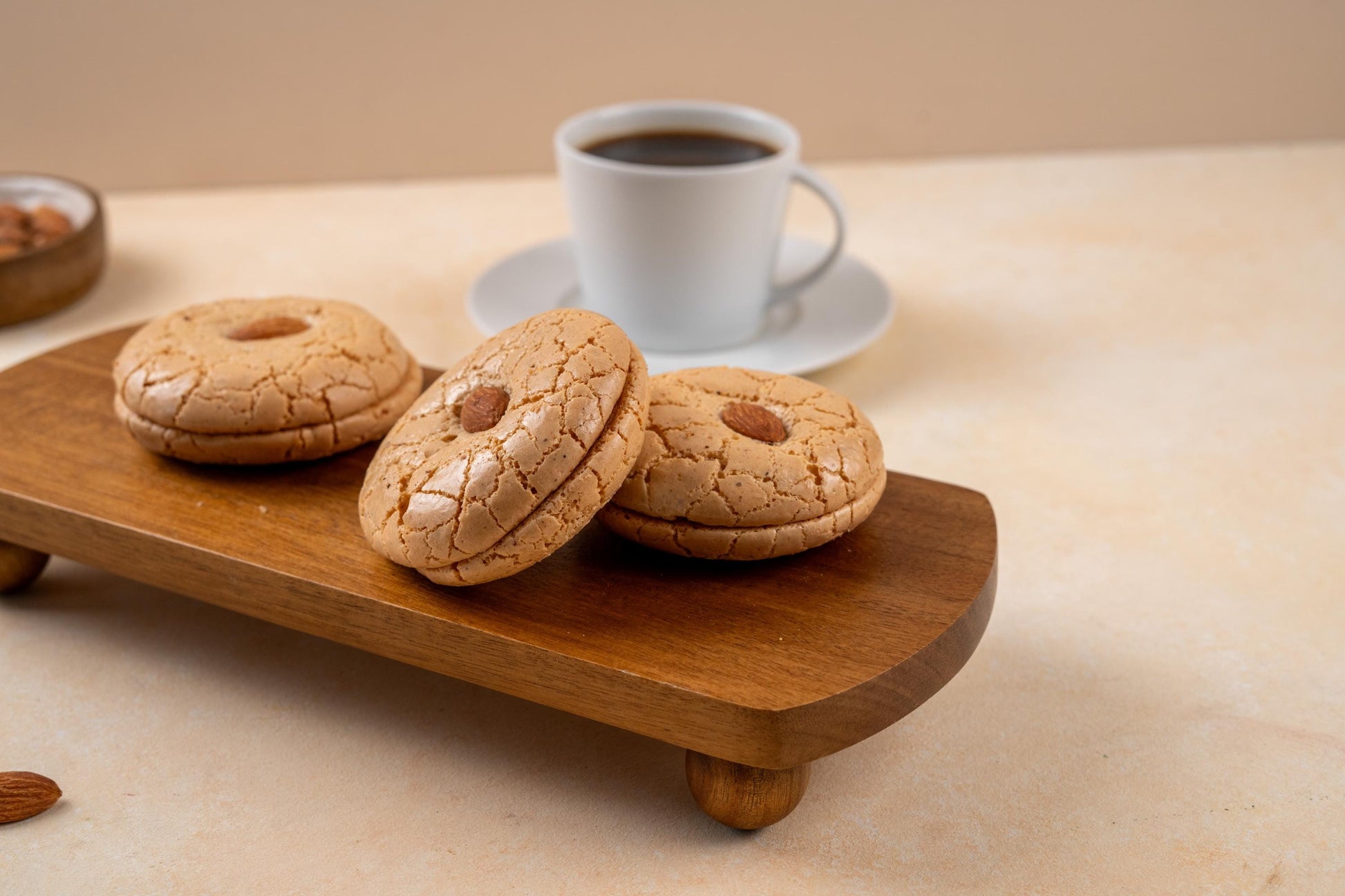 Turkish Acibadem Cookies, Almond Turkish Macarons, Handmade Gourmet Cookies, Traditional Turkish Dessert, Coffee Treat D