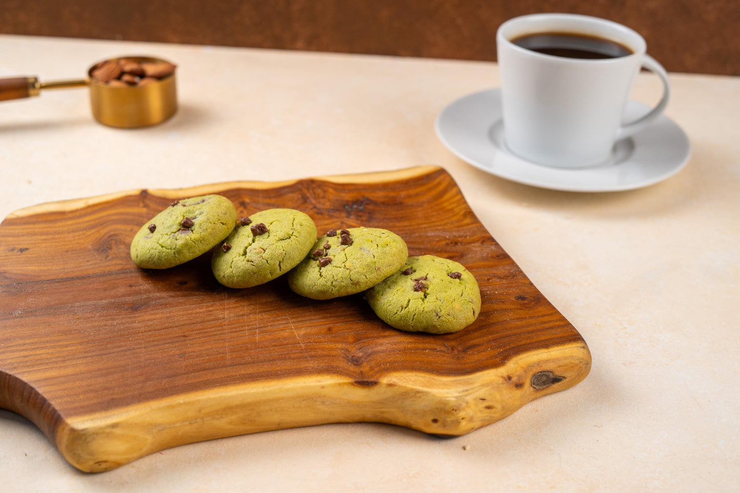Pistachio Cookies, Handmade Gourmet Cookies, Birthday Cookie Gift Box, Coffee & Tea Treats, Chocolate Pistachio Cookies