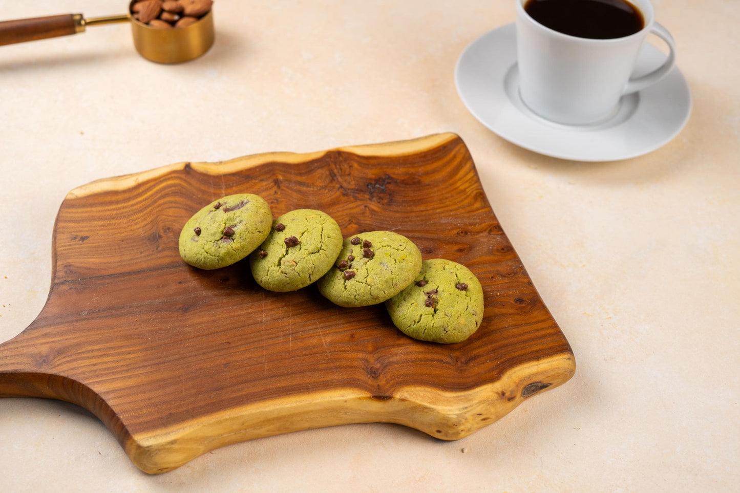 Pistachio Cookies, Handmade Gourmet Cookies, Birthday Cookie Gift Box, Coffee & Tea Treats, Chocolate Pistachio Cookies