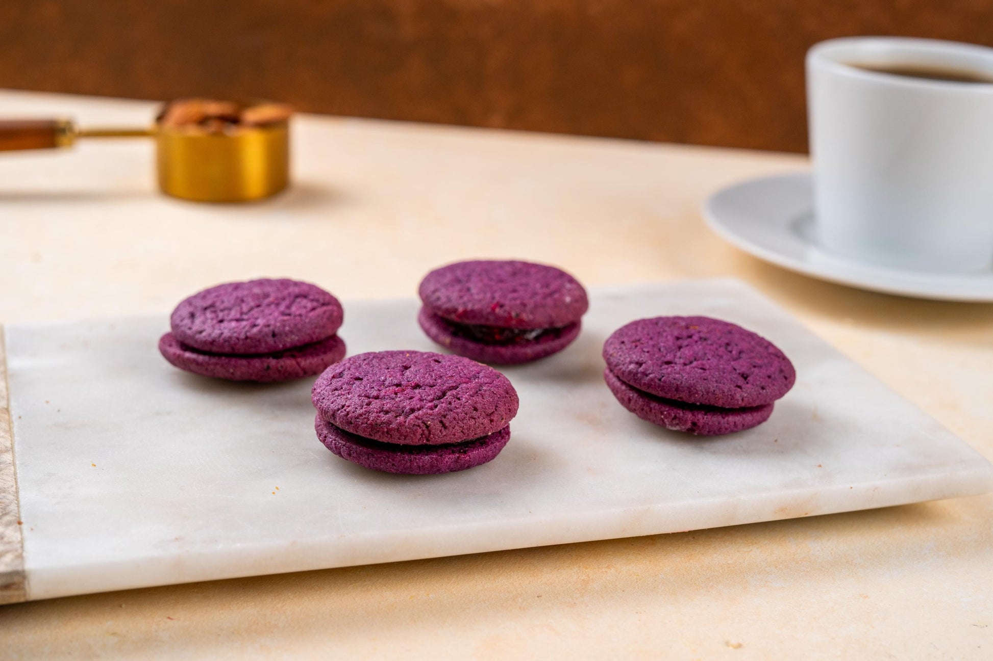 Blueberry Double Chocolate Cookies, Raspberry Filled Cookies, Housewarming Gift Box, Gourmet Cookie Treats, Coffee & Tea