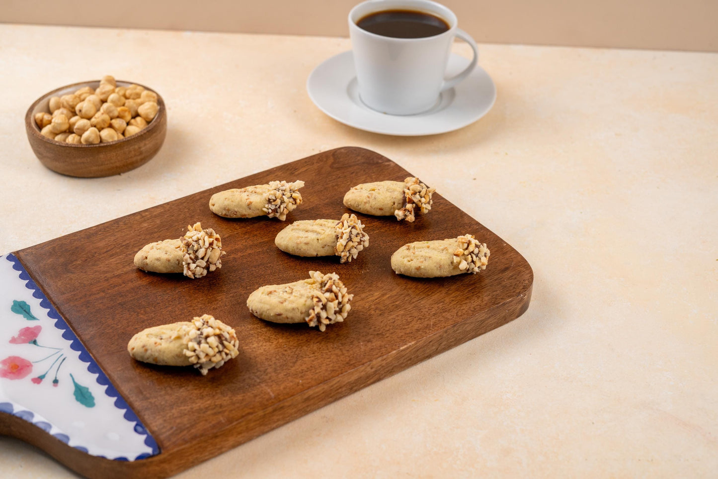 Leaf Cookie, Handmade Gourmet Cookies, Housewarming Cookie Gift Box, Coffee & Tea Treats, Chocolate Hazelnut Cookies, Fr