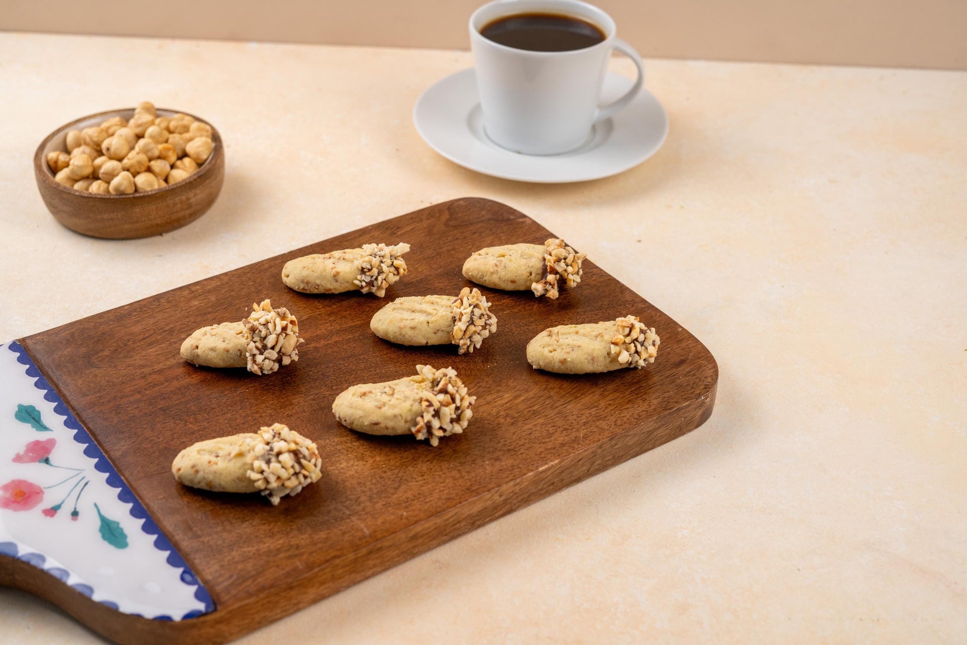 Leaf Cookie, Handmade Gourmet Cookies, Housewarming Cookie Gift Box, Coffee & Tea Treats, Chocolate Hazelnut Cookies, Fr