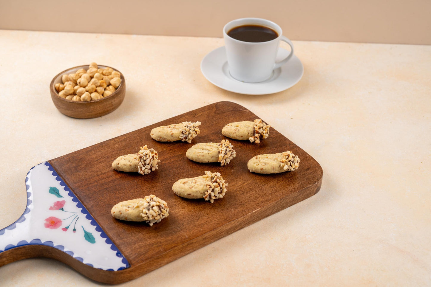 Leaf Cookie, Handmade Gourmet Cookies, Housewarming Cookie Gift Box, Coffee & Tea Treats, Chocolate Hazelnut Cookies, Fr