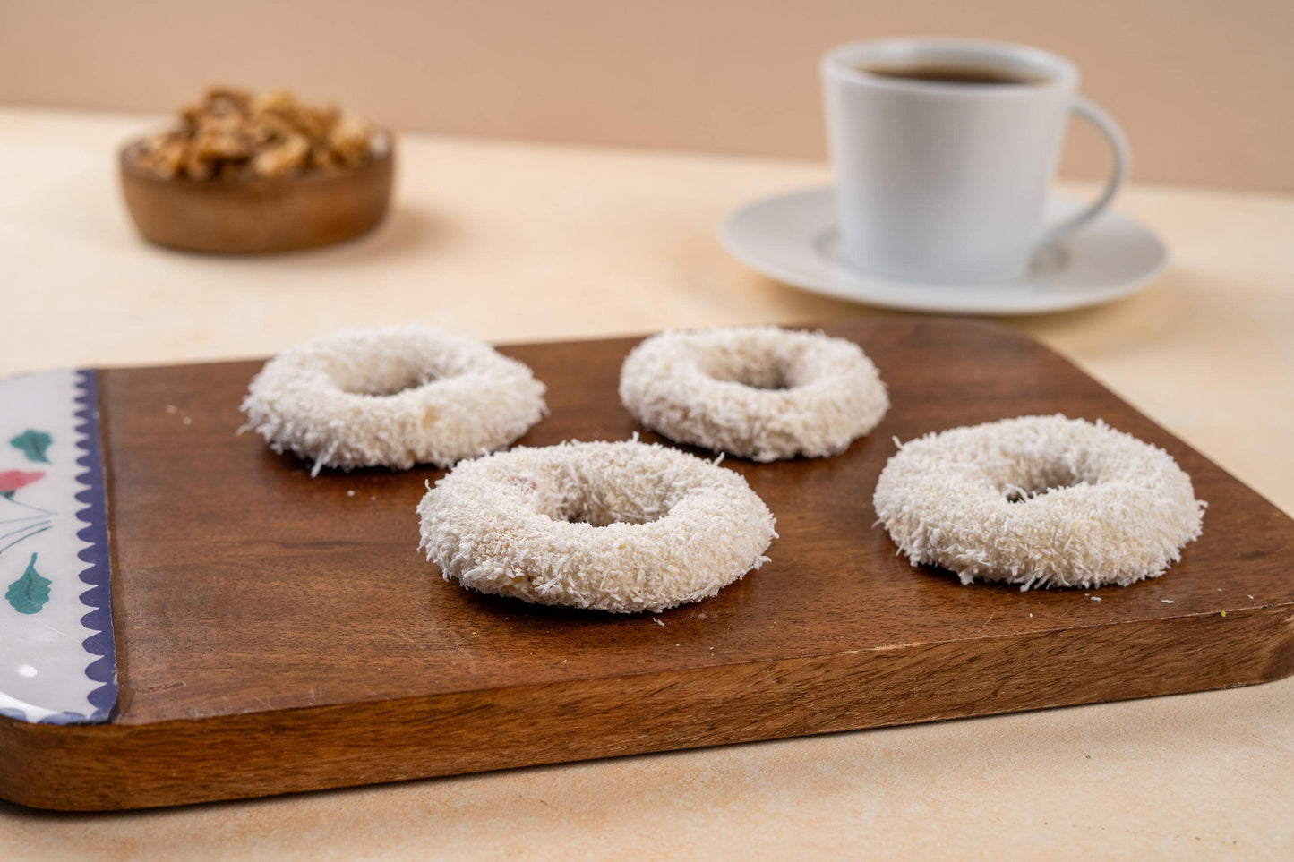 Turkish Cookies, Coconut White Chocolate Ring Cookies, Gourmet Bakery Treats, Coffee Snack Gift Box