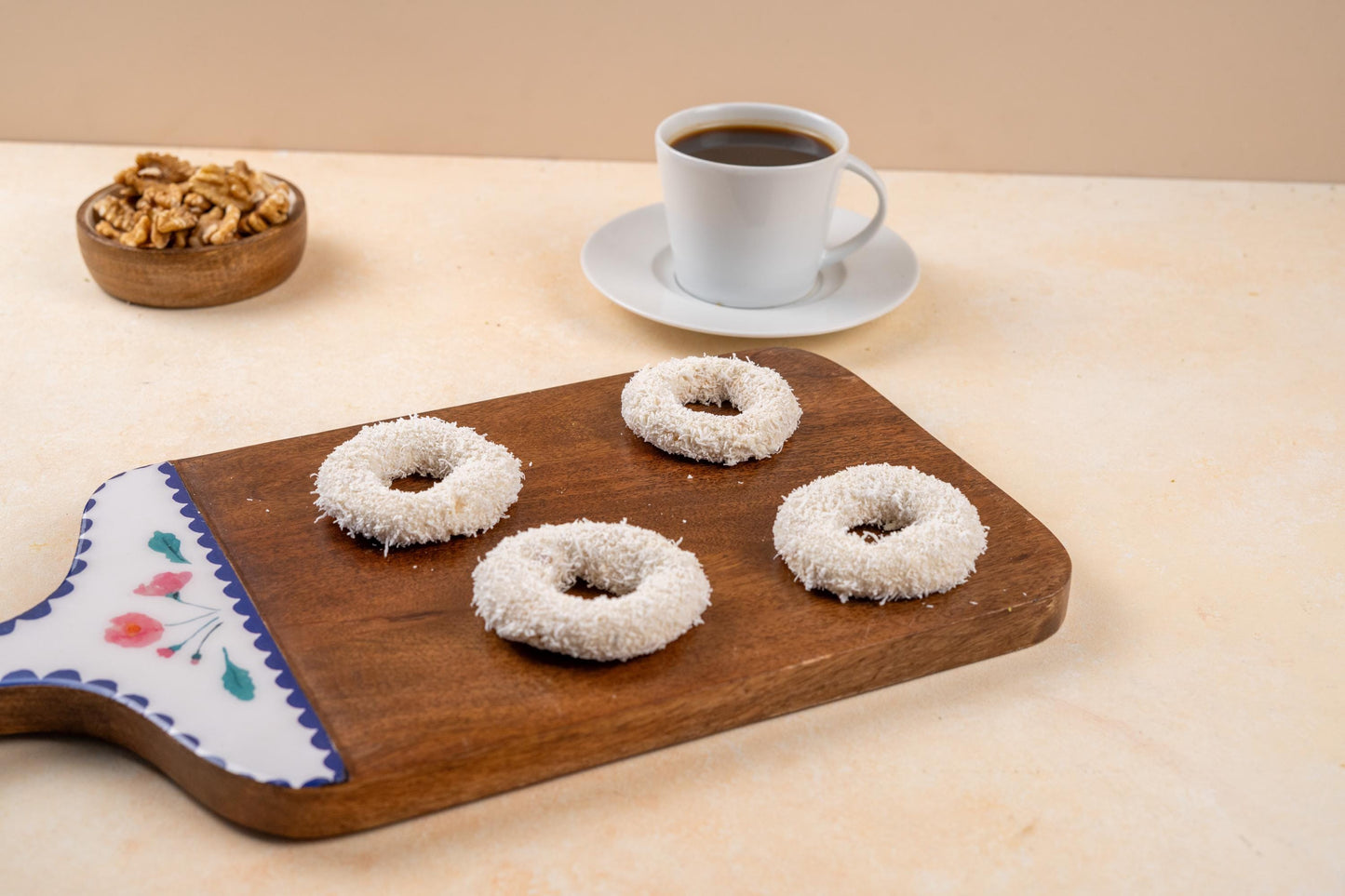 Turkish Cookies, Coconut White Chocolate Ring Cookies, Gourmet Bakery Treats, Coffee Snack Gift Box