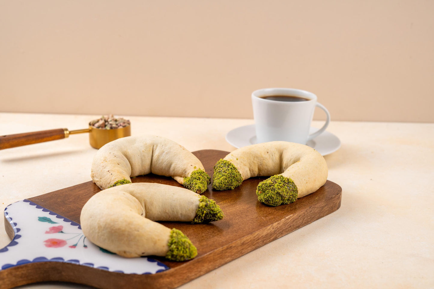 Apple Crescent Cookies, Cinnamon Apple Filled Cookies, Handmade Turkish Cookies, Wedding Dessert Gift Box, Coffee & Tea 