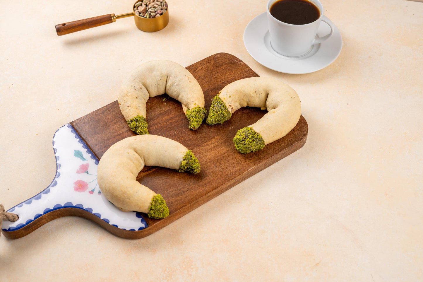 Apple Crescent Cookies, Cinnamon Apple Filled Cookies, Handmade Turkish Cookies, Wedding Dessert Gift Box, Coffee & Tea 