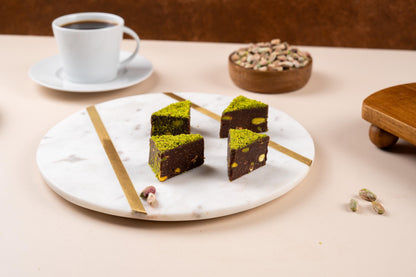 Chocolate Pistachio Marquise Cake, Handmade Gourmet Cake, Housewarming Cake Gift Box, Luxury Turkish Dessert