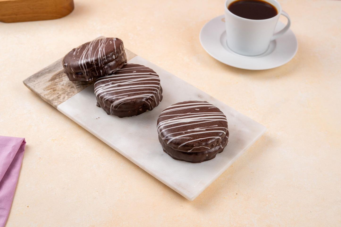 Raspberry Bombastic Cookies, Chocolate Covered Filled Cookies, Handmade Gourmet Cookie Gift Box, Bridal Shower Treats
