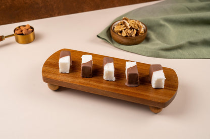 Coconut Marquise Dessert, Milk Chocolate Dipped Coconut Sweet, Gourmet Turkish Dessert Bites, Fresh Bakery Treat